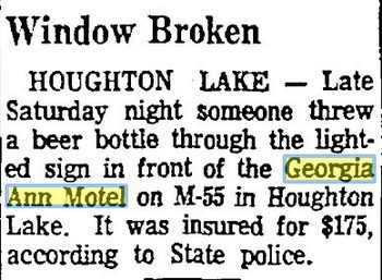Georgia Ann Apt Motel - May 19 1965 Broken Sign